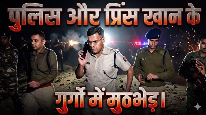 Encounter between police and Prince Khan's henchmen.