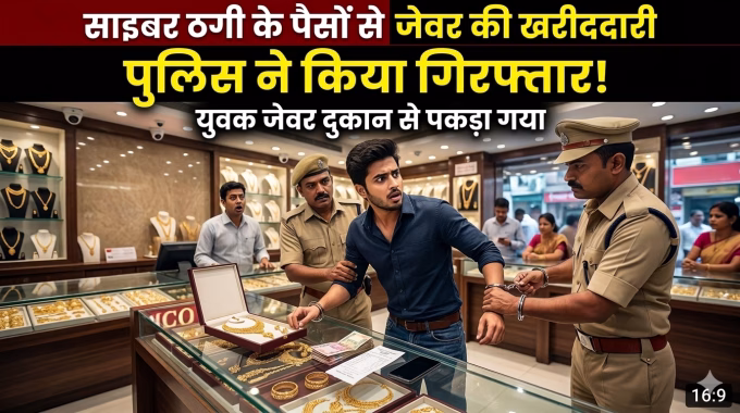 Asansol police arrested a young man who was buying jewelery with cyber fraud money.