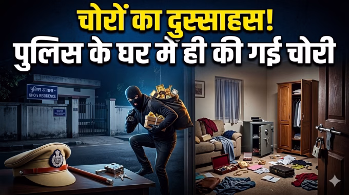 The audacity of the thieves, the theft was done in the police house itself.