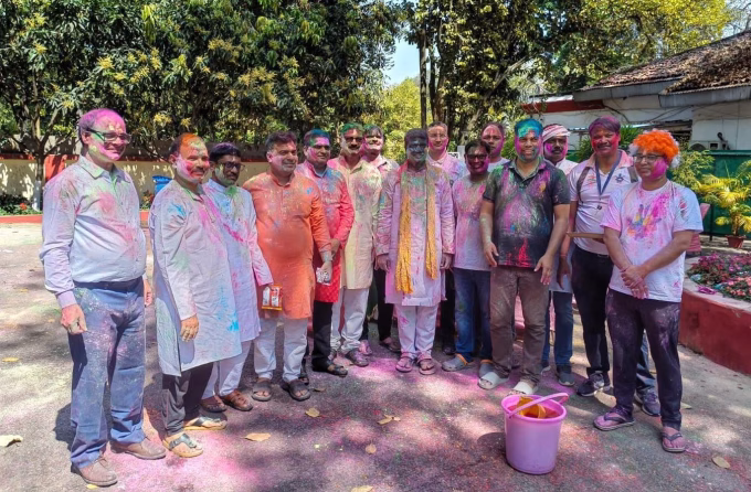 Organization of enthusiastic Holi celebration at Deputy Commissioner's residence.