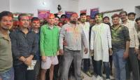 Message of resolution with colors at Naya Jeevan Drug De-addiction Center Dhanbad.