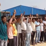 Cow found dead on ITI Road, Karni Sena protested.