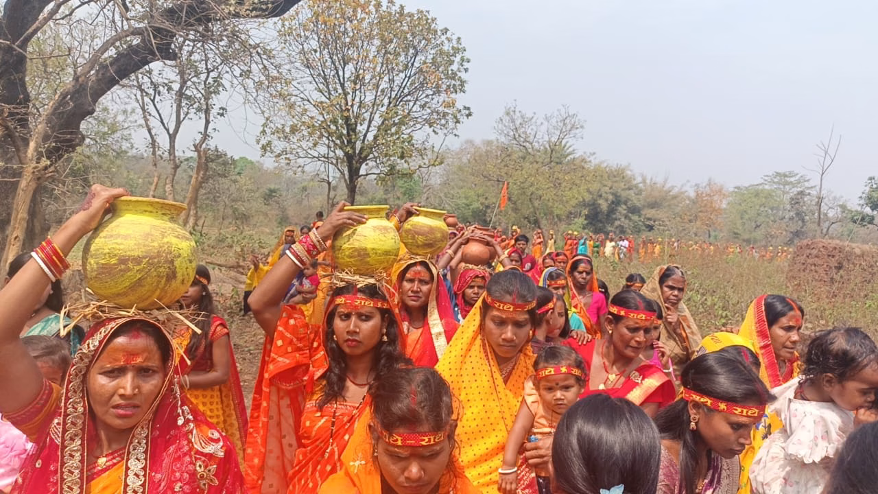 Grand Kalash Yatra for consecration of Harimandir in Kultand.