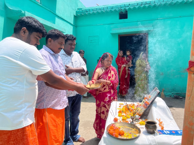 The first death anniversary of Baua Kala Mukhiya's father was celebrated.