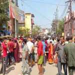 People angry over not getting gas blocked the road.