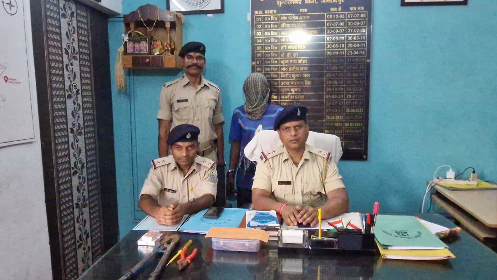 Theft revealed, one arrested.