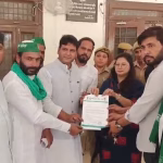 Demonstration of Kisan Sena in Aligarh demanding implementation of NCERT curriculum.