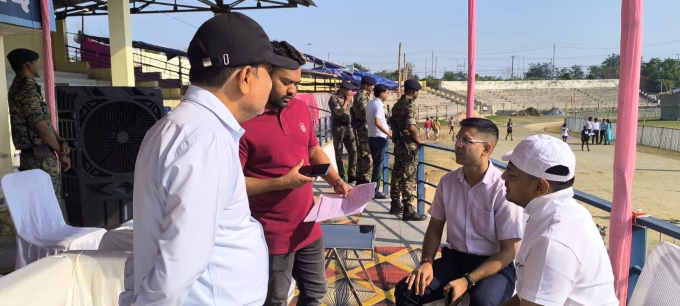 The Deputy Commissioner directed to take immediate action against the absent officers and personnel in the Mega Sports Complex.