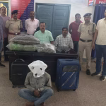 Under operation “NARCOS”, 16.9 kg ganja recovered at Hatia station, one smuggler arrested.