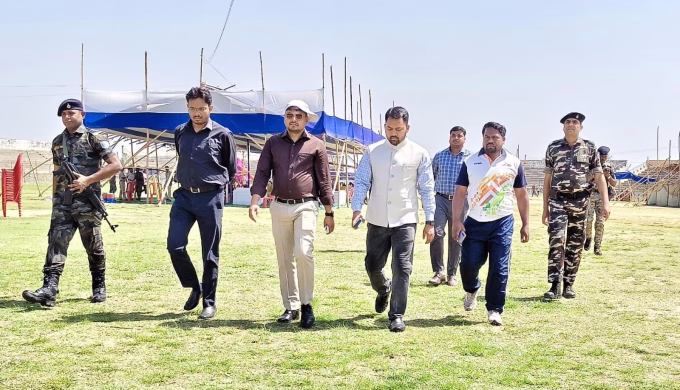 Artillery candidates appeared in the sixth day of Home Guard recruitment examination.