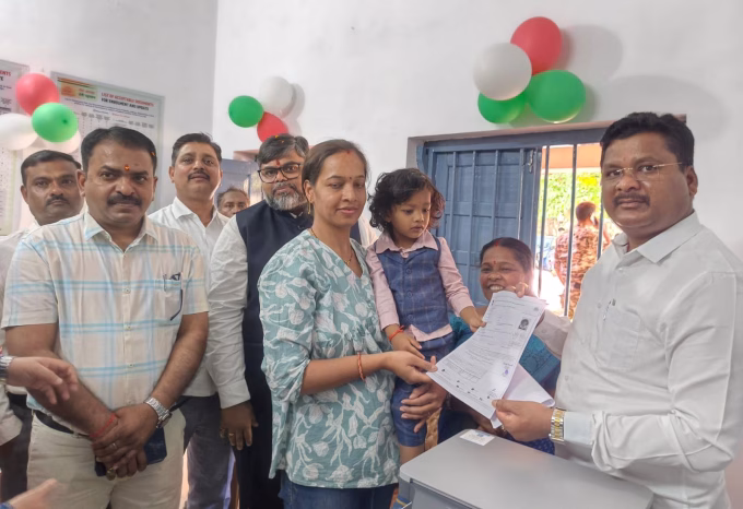 Inauguration of the state's first block level Aadhar Seva Kendra.