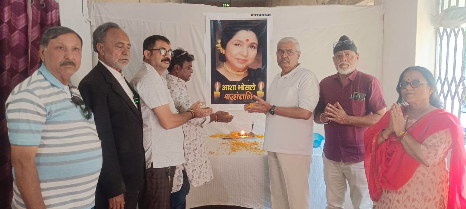Tribute paid to great playback singer Asha Bhosle at Gandhi Seva Sadan.