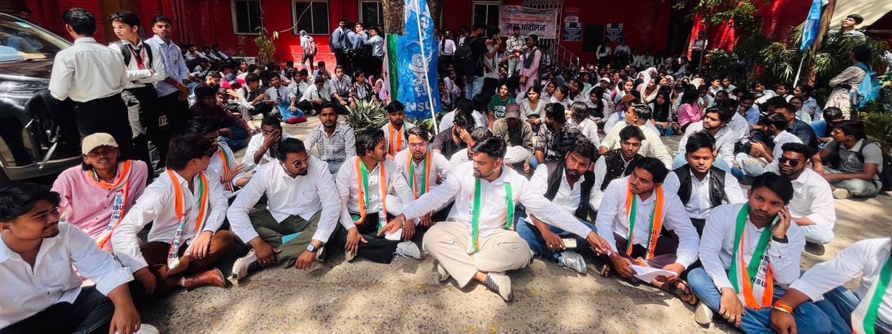 NSUI's grand movement against session delay and disturbances in Ranchi University