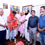 Members of Shri Ram Janaki Tapovan Temple Navnirman Committee met Chief Minister Hemant Soren