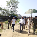 Deputy Commissioner and SSP inspected various government lands.