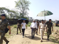 Deputy Commissioner and SSP inspected various government lands.
