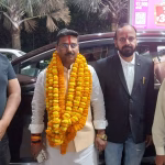 Abhinandan Trust Chairman welcomed at Birsa Munda Airport.