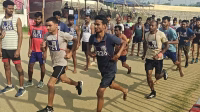 On the seventh day of the Home Guard reinstatement process, the candidates of Govindpur block took the physical efficiency test.