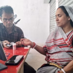 105 persons were examined in the health camp.