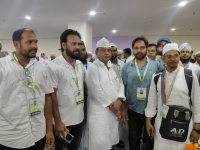 A group of 350 Hajis left from Kolkata.