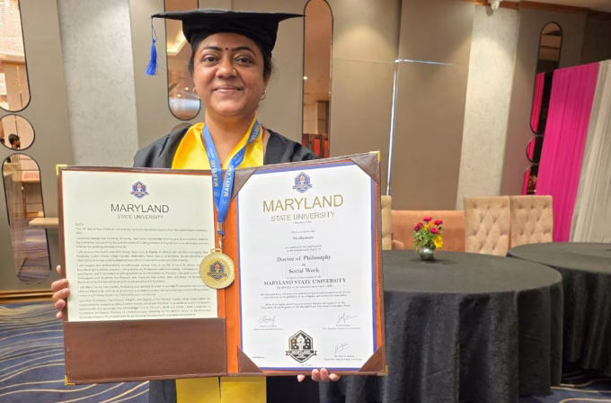 Ward 1 councilor Madhumala gets doctorate degree
