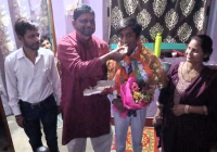 Jharkhand's topper Sunny Kumar Verma was honored by Ghulam Mustafa.