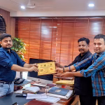 Secretary of Muk Bagheer Sangh and vice captain of the winning team met the Deputy Commissioner.