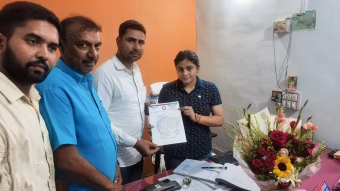 Memorandum submitted against illegal mining.