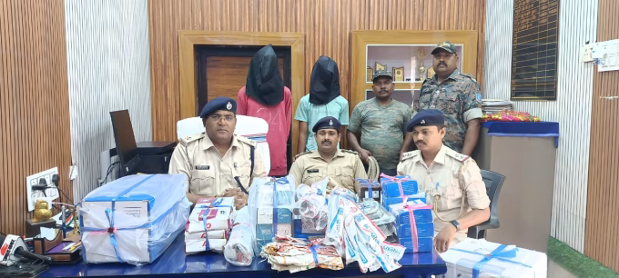 Theft in a locked house, two accused arrested, goods recovered.