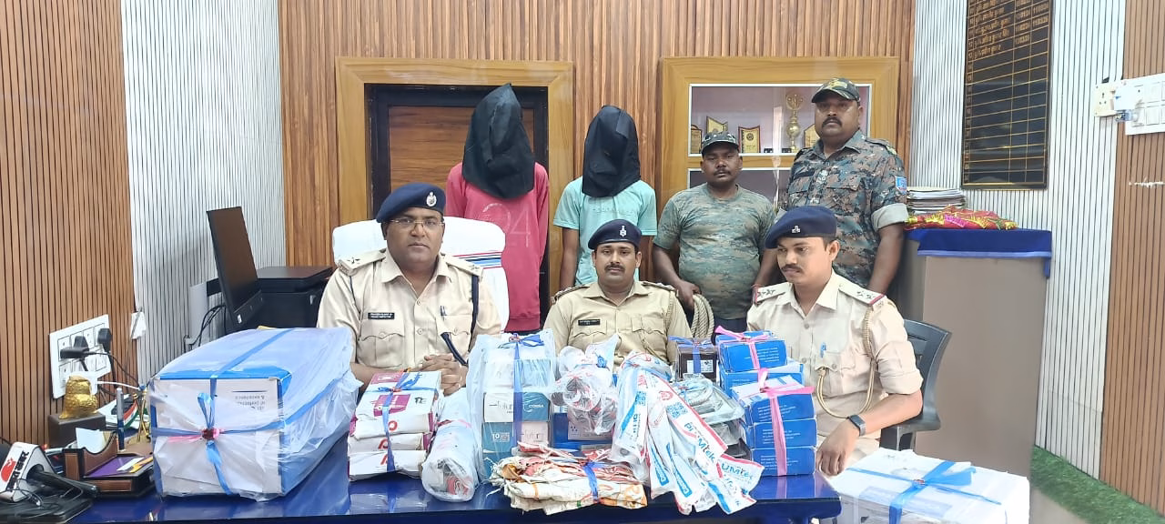 Theft in a locked house, two accused arrested, goods recovered.