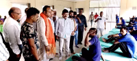 MLA Naveen Jaiswal reached Shri Radha Krishna Pranami Temple located in Pundag and appreciated the service works.