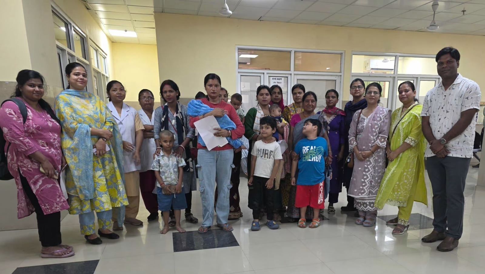 Immunization week at Namkum ESIC Hospital, Ranchi, message of victory over diseases through vaccination.