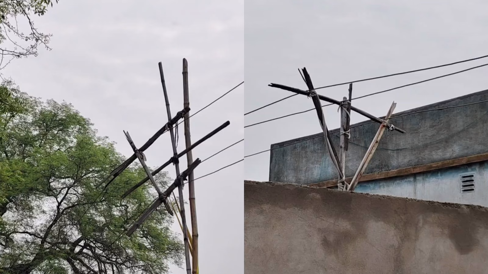 Replace dilapidated power lines and reduce pole distance - rural
