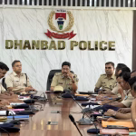 IG Shailendra Kumar Sinha reached Dhanbad and was welcomed by SSP.