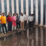 Villagers worried due to water logging in underpass bridge, MP representative Subhash Ravani inspected.