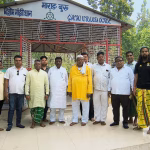 MLA Hemlal Murmu offered prayers at Marang Buru Manjhi police station.