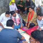 Protest against illegal coal depot under the leadership of MP representative.