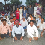 Villagers blocked NH-218 demanding compensation and action.