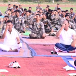 Yoga event organized at Jharkhand Jaguar on International Yoga Day.