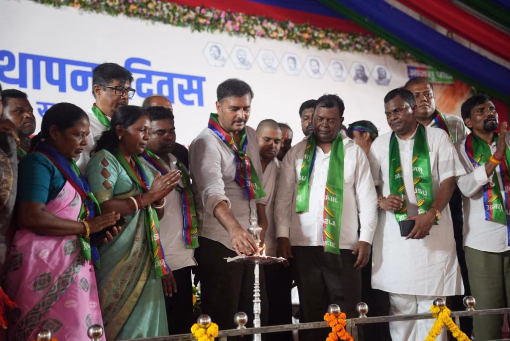 'Jan Aakrosh March' on AJSU's 41st Foundation Day