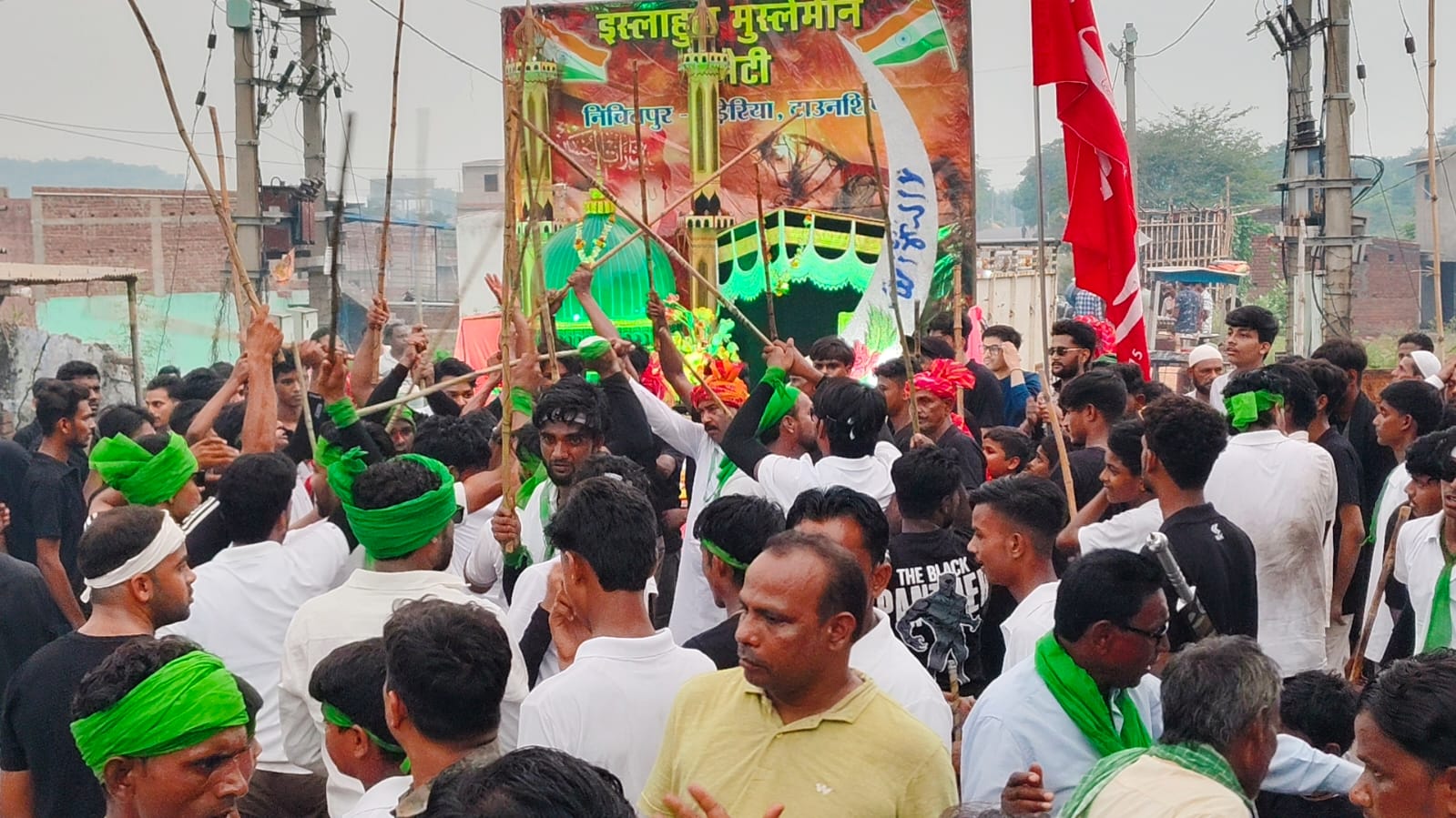 Muharram was observed in Barki Baua in an atmosphere of peace, harmony, and brotherhood.