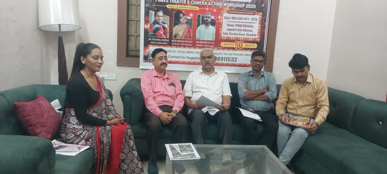 For the first time in Dhanbad, a 7-day national acting workshop is being organized on the lines of those held in Delhi and Mumbai.