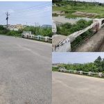 The dilapidated and damaged bridge railings are an accident waiting to happen.