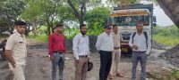 2.5-acre government pond in Jiyalgoda freed from the clutches of land mafias; Hyva truck seized, FIR registered.