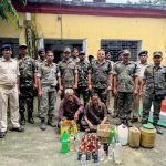 Two nabbed for selling illicit liquor near GNM College; Mahua and Indian-Made Foreign Liquor (IMFL) seized.