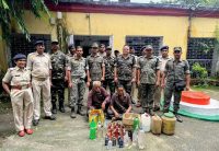 Two nabbed for selling illicit liquor near GNM College; Mahua and Indian-Made Foreign Liquor (IMFL) seized.