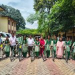 Bicycles distributed among 156 students from six schools in Topchanchi.